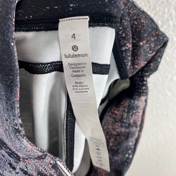 Lululemon Time To Sweat Crop Azurite Poppy Coral Multi SZ 4 - Picture 6 of 7